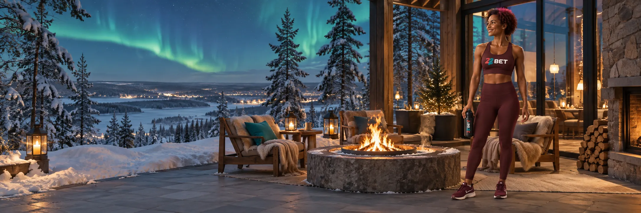 22BET guest in a Lapland lodge