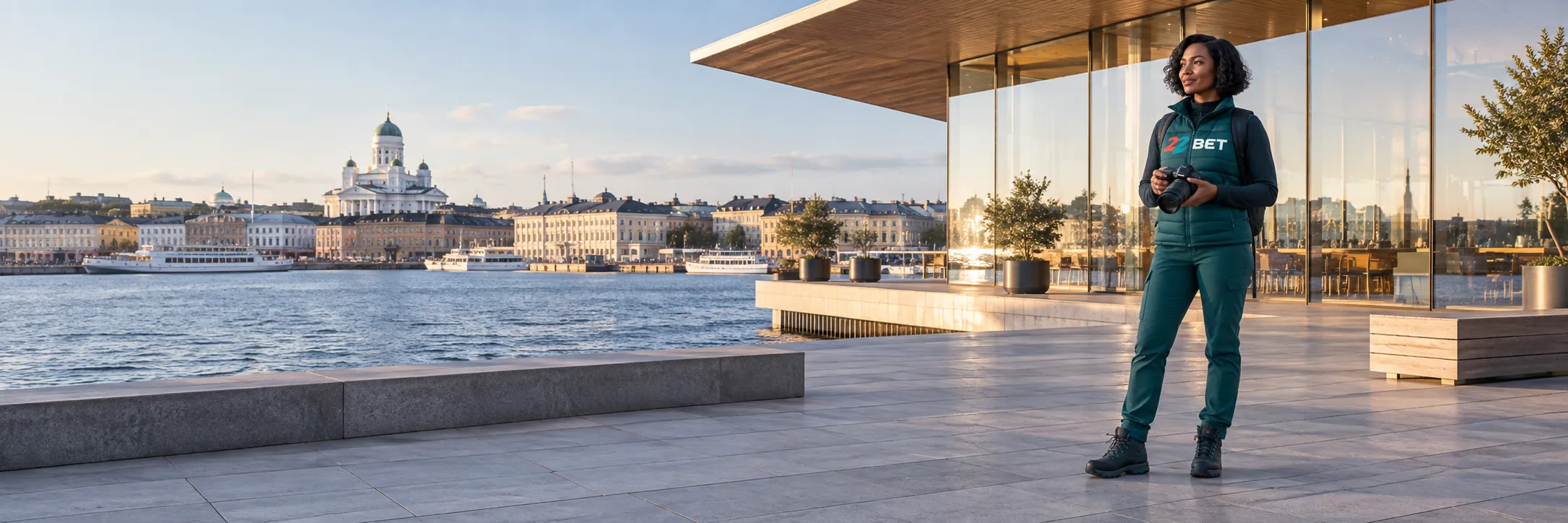 22BET visitor on the Helsinki waterfront